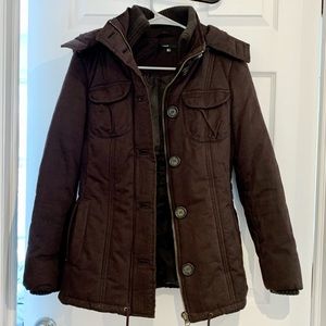 Zara Basic Hooded Coat Jacket